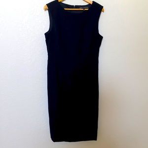 Black sleeveless midi dress